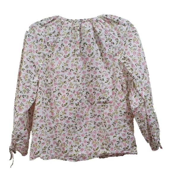 J Crew $98 Tie-Sleeve Button-Front Cotton Poplin Top in Meadow Floral Si… - Picture 6 of 12